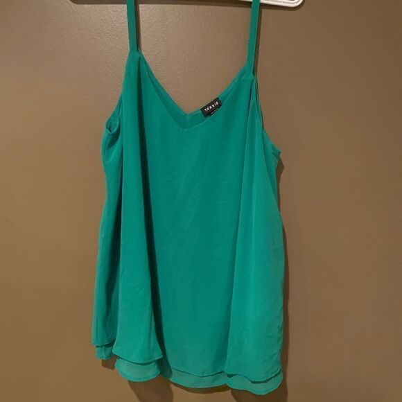 Torrid Green Spaghetti Strap Top Size M/L - Picture 3 of 6